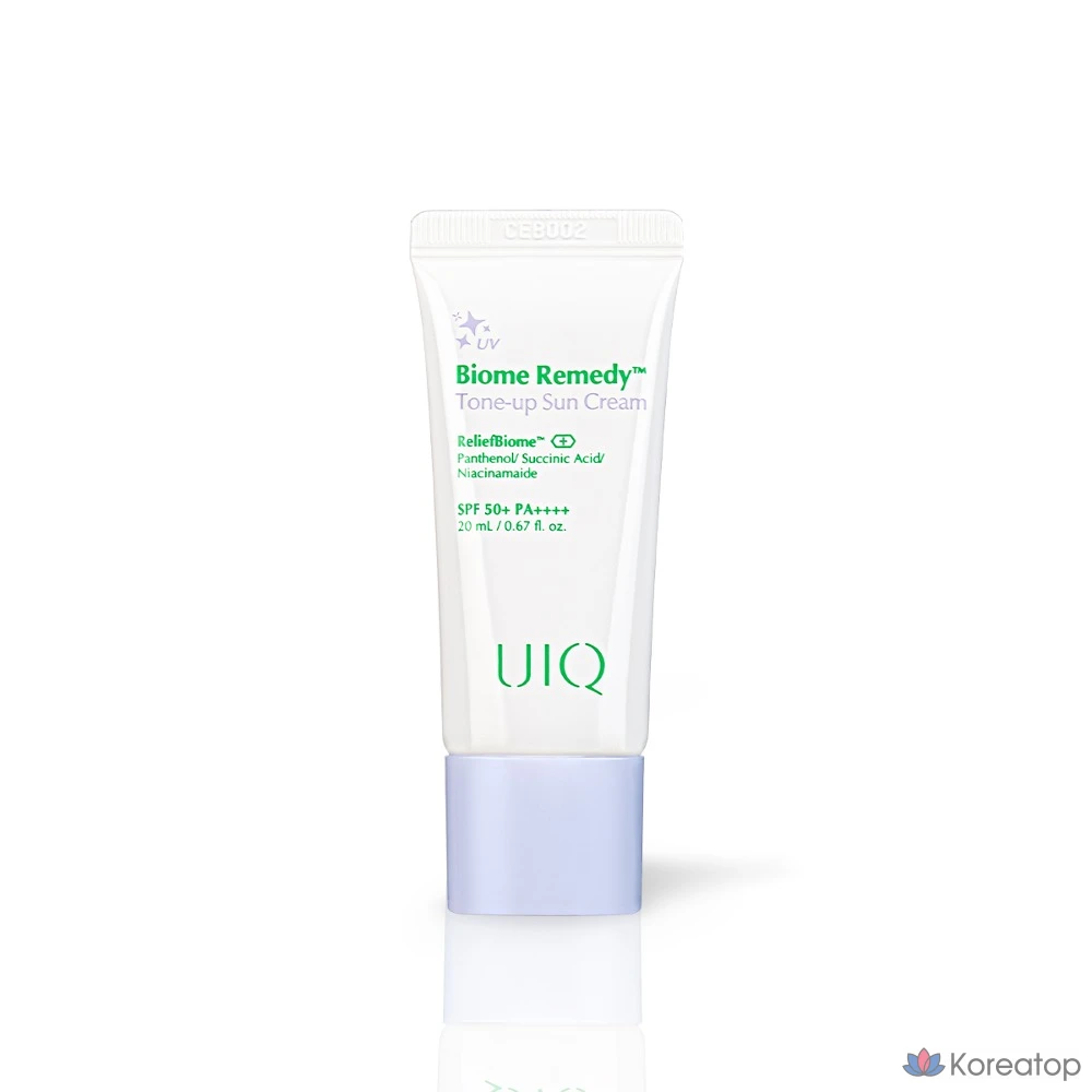 Солнцезащитный крем UIQ Biome Remedy Tone-Up (фиолетовый), 20 мл, 1 шт.