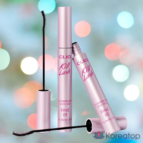 Тушь для ресниц Clio Kill Lash Superproof, 1 шт., цвет ваниль-черный., фото 3