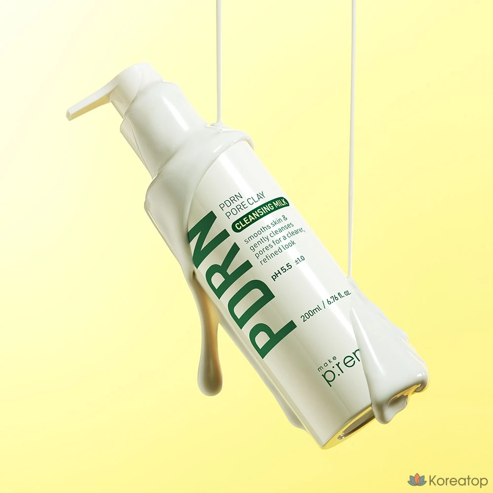 Очищающее молочко для пор MAKE P:REM PDRN с глиной, 200 мл, 200 г, 1 шт.