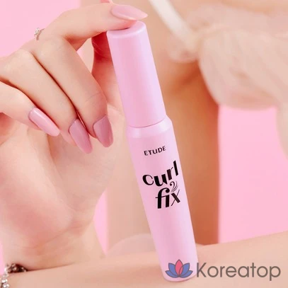 Набор туши для ресниц Etude House Curl Fix 8 г + щипцы для завивки ресниц, черный, 1 шт., фото 5