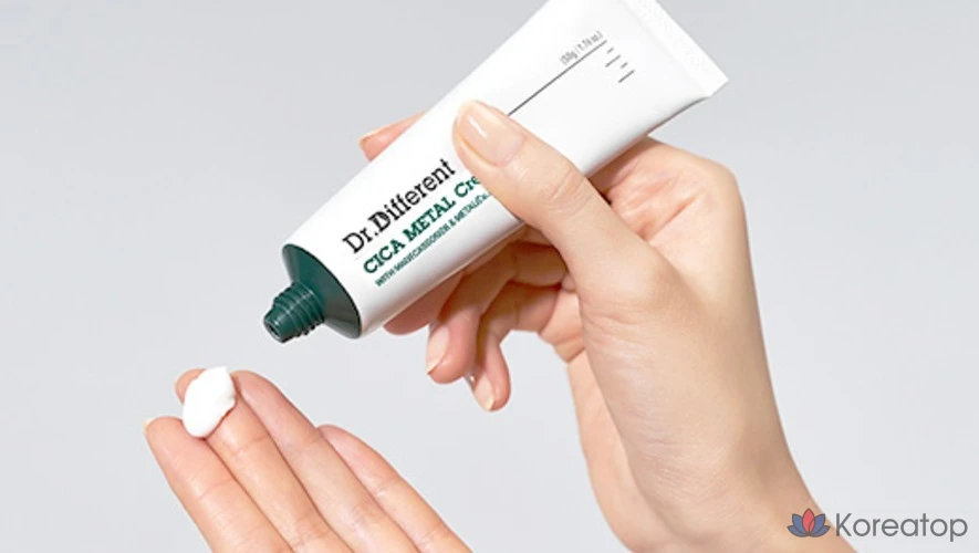 Набор Dr. Different Cica Metal Cream (основной продукт 50 г + мини-крем 10 г x 2 шт. + подушечки 10 шт., 3 набора), фото 4