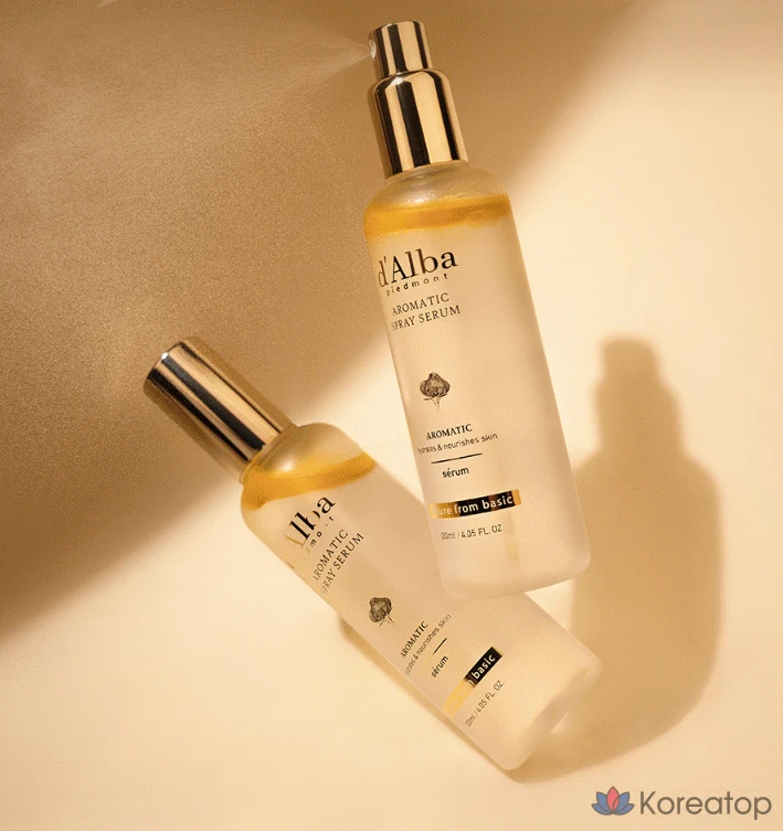Набор D'alba White Truffle First Aromatic Spray Serum 120 мл x 2 шт. + Mildly Acidic Gel Clean 3 мл x 5 шт., 1 шт.