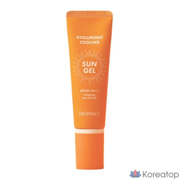Охлаждающий солнцезащитный гель Deoproce с гиалуроновой кислотой SPF50+ PA+++, 50 г, 1 шт.