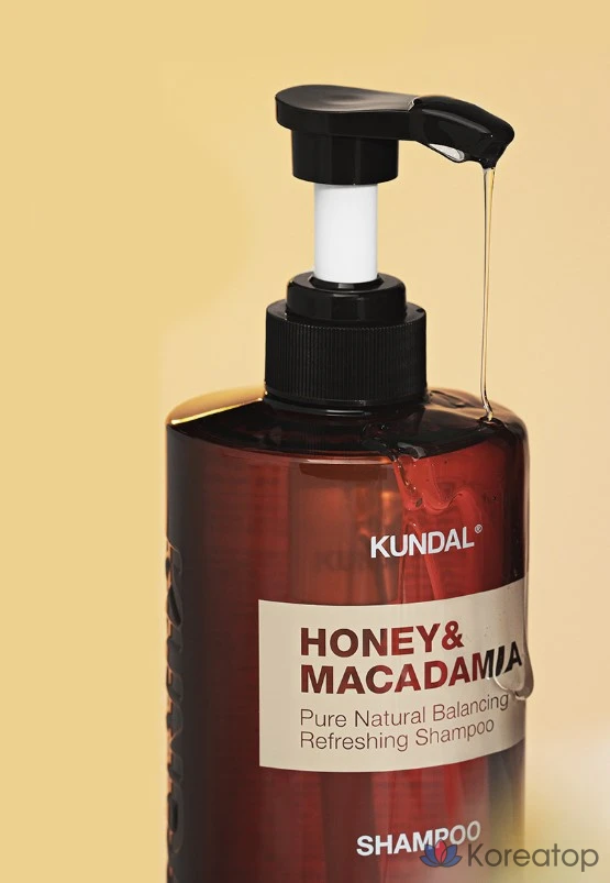 Шампунь Kundal Honey & Macadamia Nature с ароматом детской присыпки, 1,058 л, 1 шт., фото 5