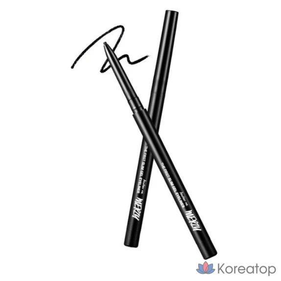 Гелевая подводка для глаз MERZY the First Slim Gel Eyeliner, 0.05g, цвет черный оникс, 1 шт.