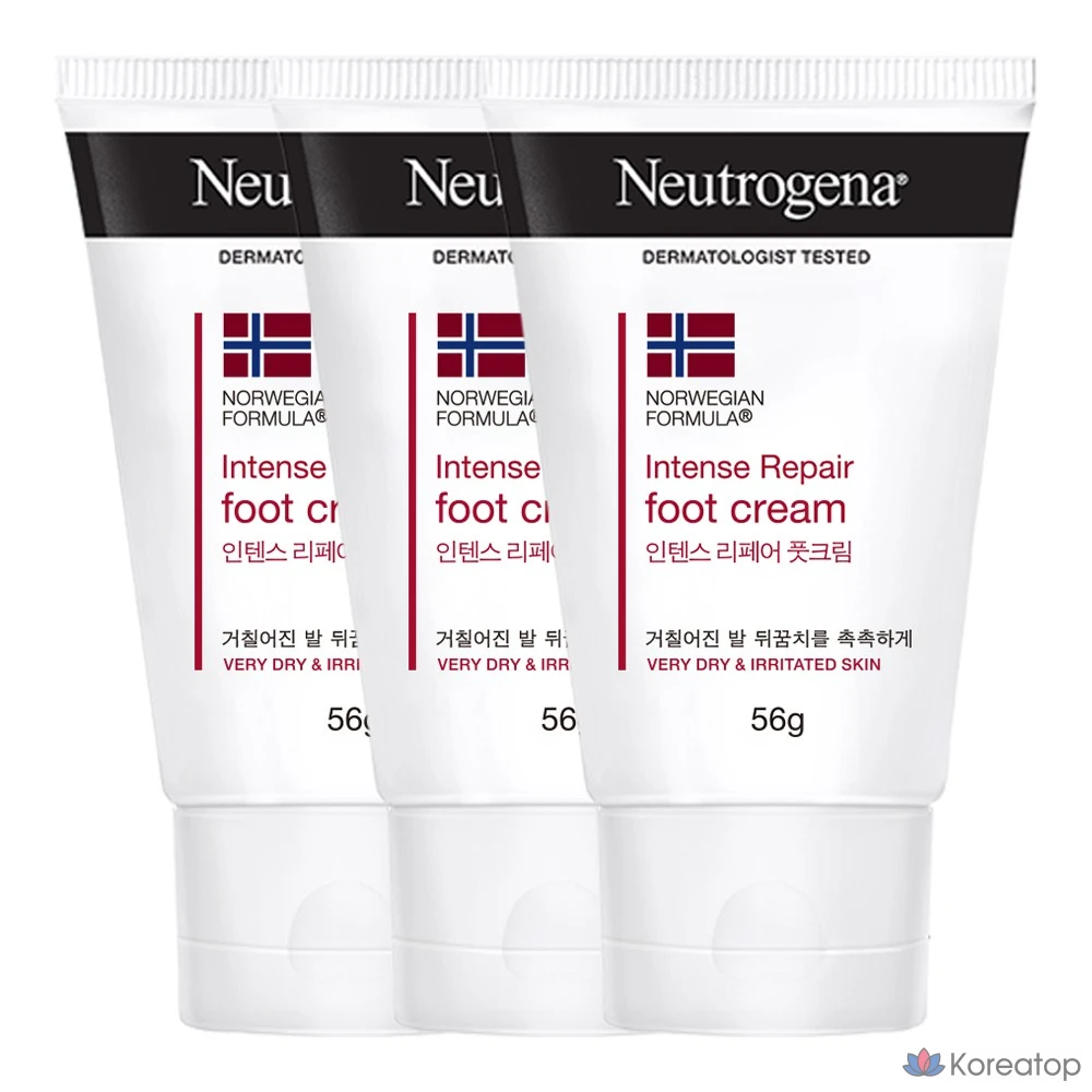 Крем для ног Neutrogena Intense Repair, 1 упаковка, 3 шт., 56 г