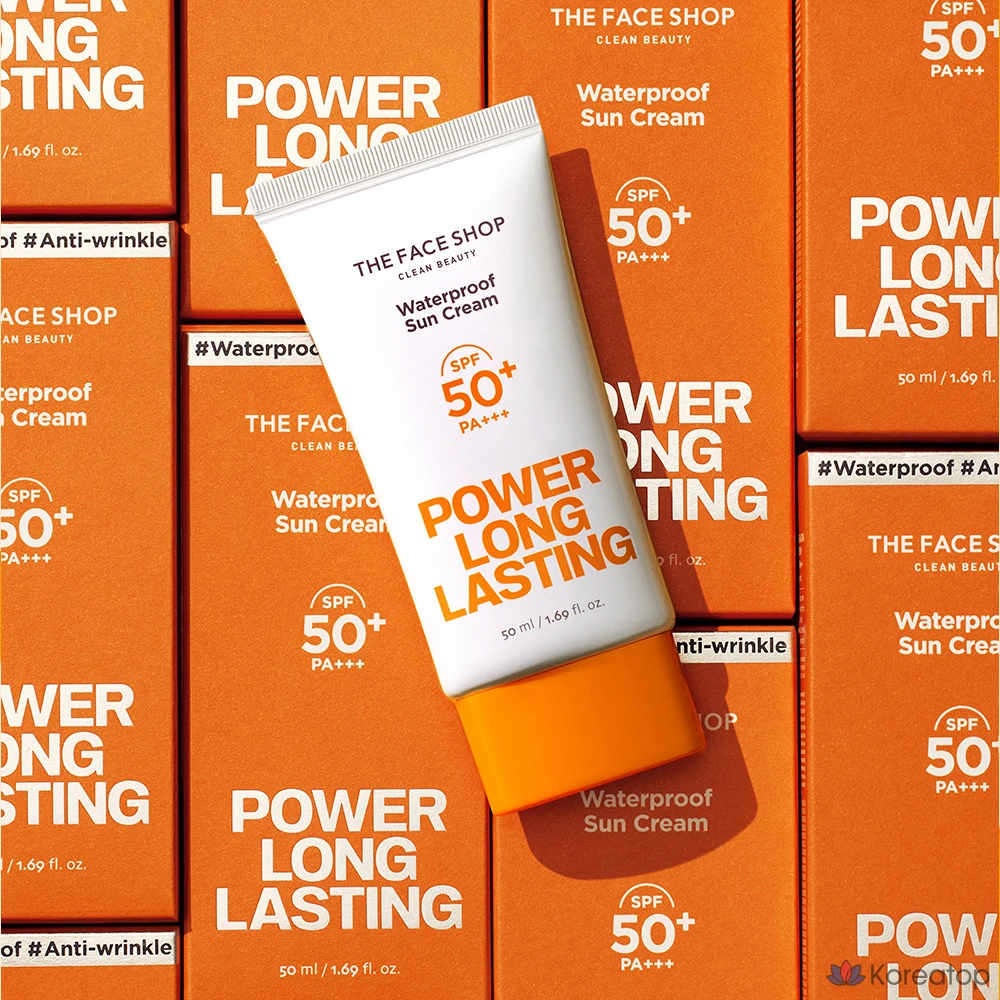 Солнцезащитный крем The Face Shop Power Long-Lasting Sun Cream SPF50+ PA+++, 50 мл, 1 шт.
