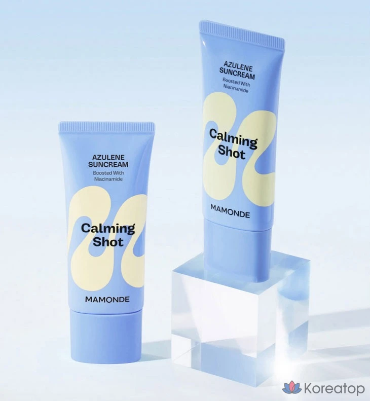 Солнцезащитный крем Mamonde Calming Shot Azulene Sunscreen SPF50+ PA++++, 35 мл, 1 шт.