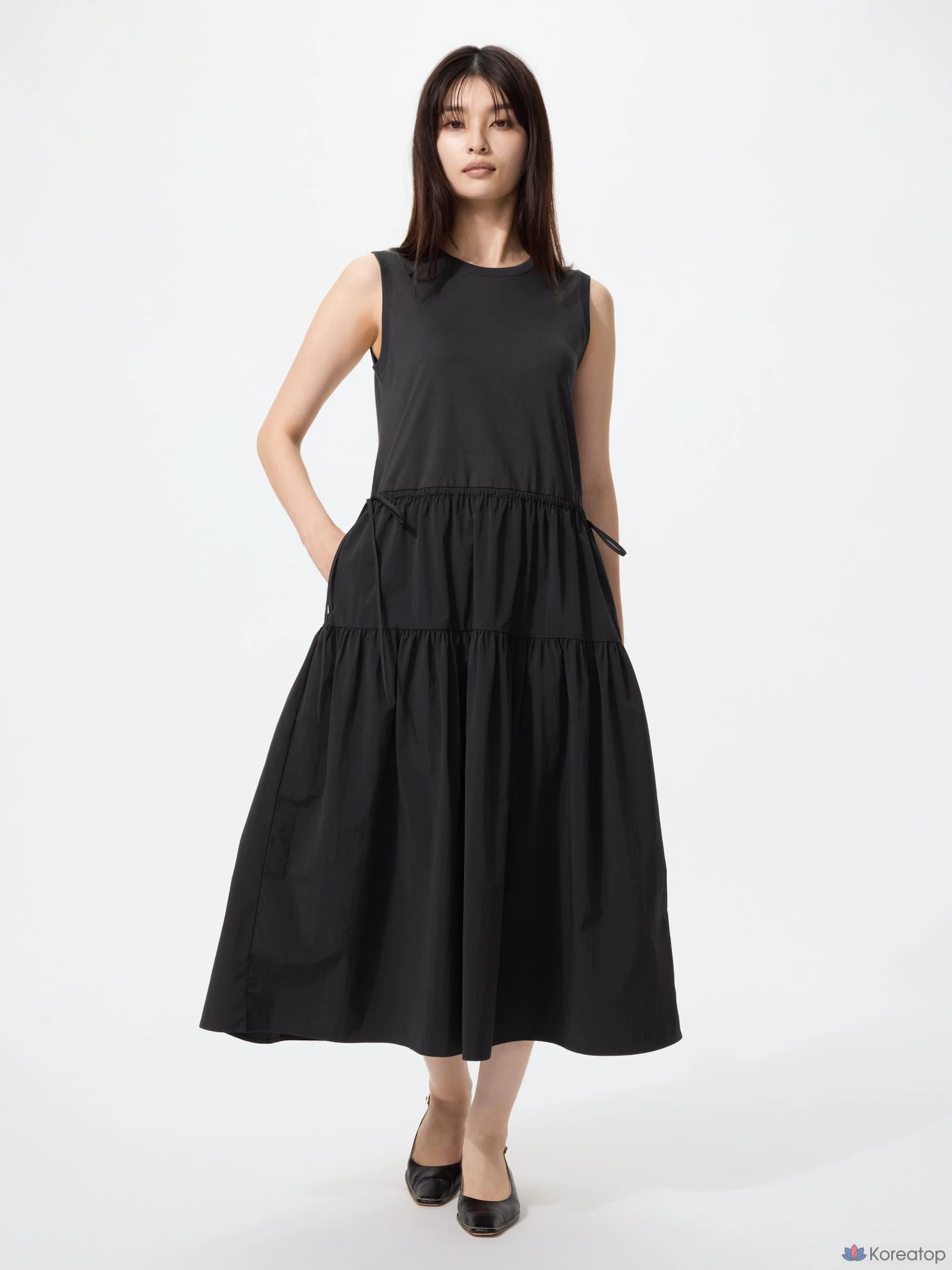 Платье Uniqlo Combination Tiered Dress Sleeveless