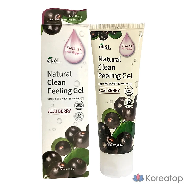 Отшелушивающий гель Ikel Natural Clean 180 мл, 6 шт. Виноградный цвет, 1 шт., фото 6