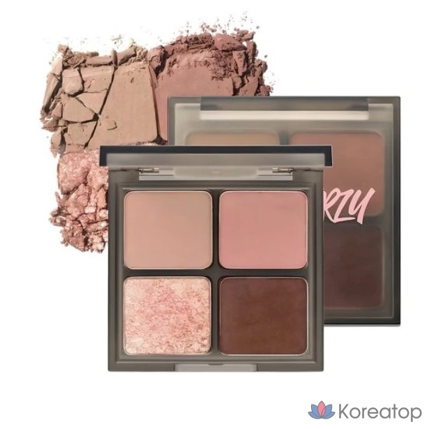 Палетка теней MERZY Mood Fit, S1 AMUSING ROSE, 1 шт.