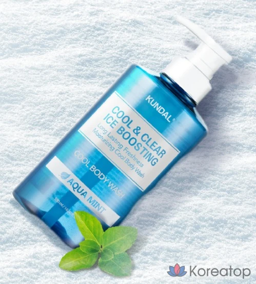 Гель для душа Kundal Cool &amp; Clear Ice Boosting Cool Body Wash Aqua Mint, 1,058 л, 1 шт.