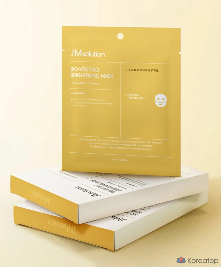 Набор осветляющих масок JM Solution Bio Vita Duo, 34 г, 2 шт., 4 шт., фото 3