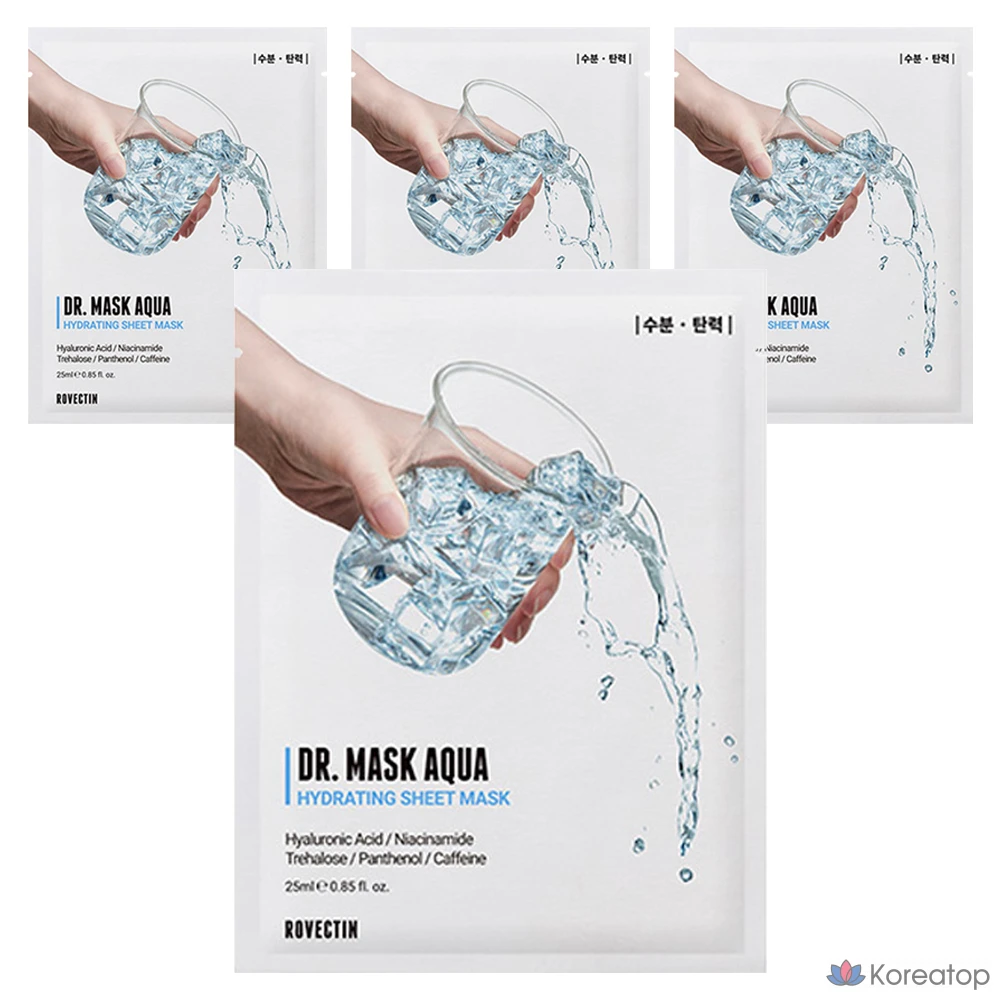 Тканевая маска для лица Rovectin Doctor Mask Aqua Mask, 4 шт.