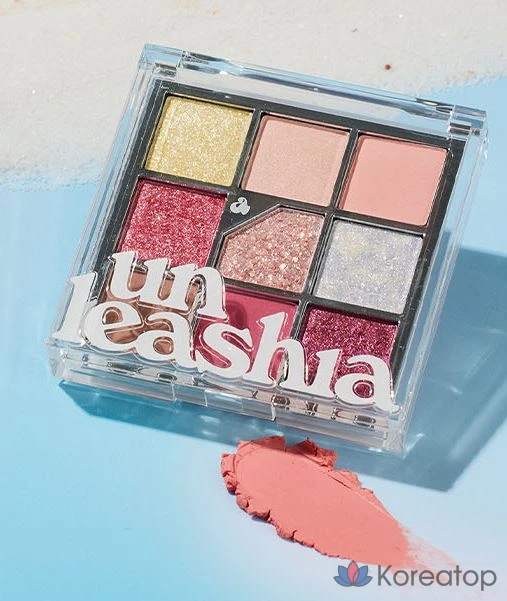 Палетка теней для век Unleashia Glitterpedia, № 7, оттенок «Персиковый», 1 шт.