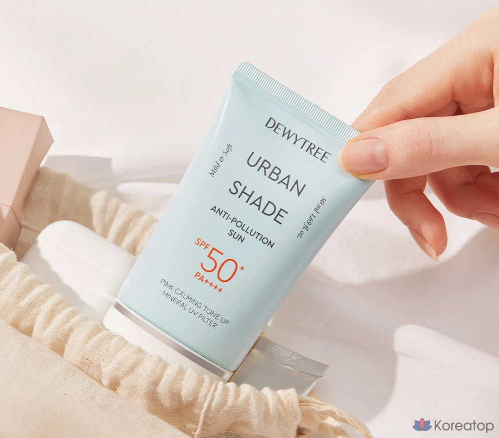 Набор Dewytree Urban Shade Anti-Pollution Sunscreen SPF50+ PA++++ 50 мл + 10 мл + Hi-Amino All Cleansing Milk 10 мл, 1 шт.