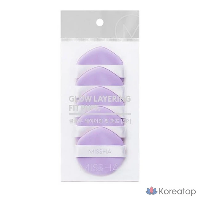 Набор для многослойного наращивания волос Missha Glow Layering Fit Puff, 5 шт., 1 шт., фиолетовый.