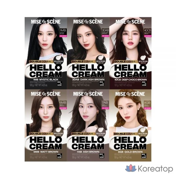 Краска для волос Mise en Scene Hello Cream Double Cover, 120 г, 1 упаковка, 1 шт.