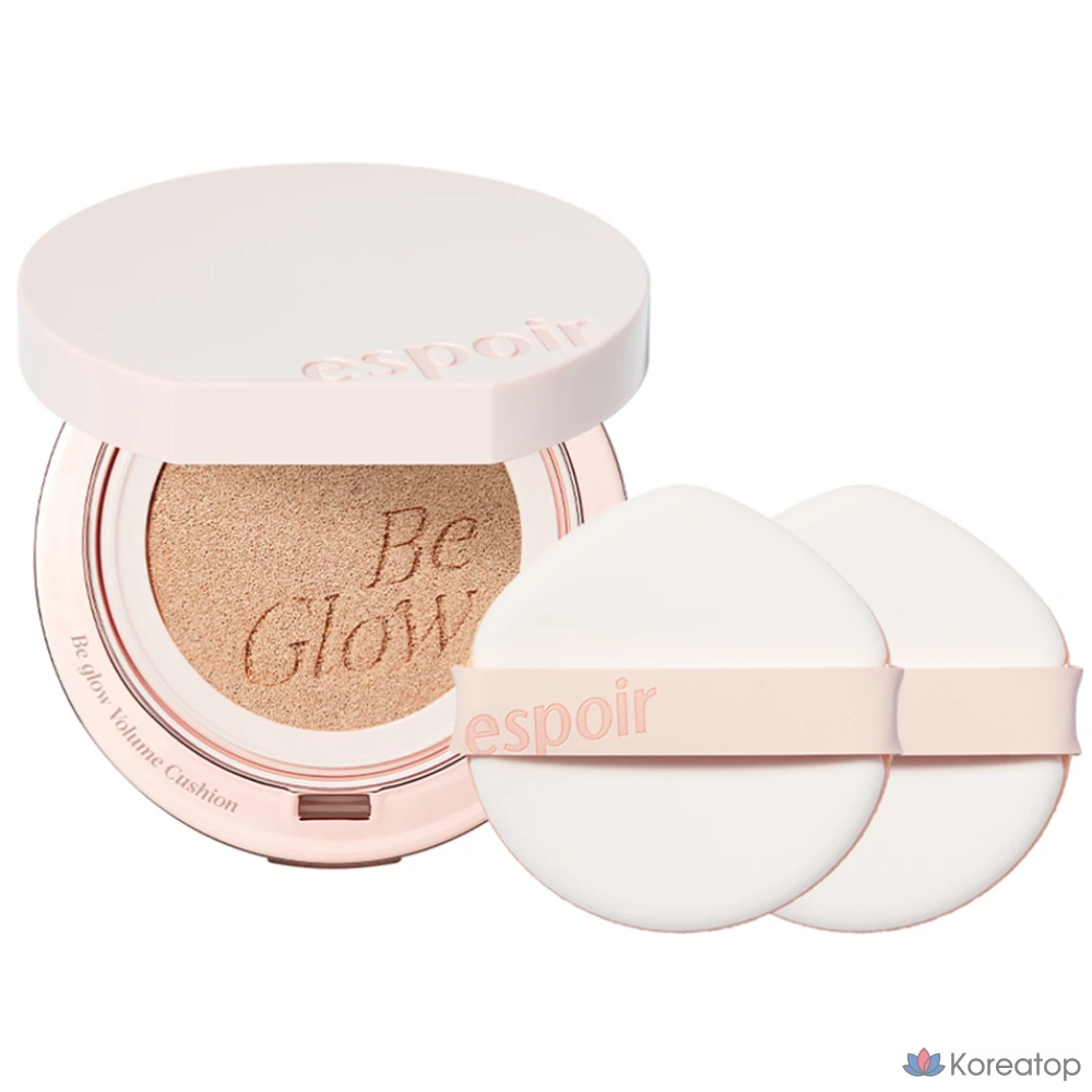 Набор из двух тональных кремов Espoir Biglow Volume Cushion Foundation 13 г + спонж Puff, № 21, цвет слоновой кости, 1 шт.