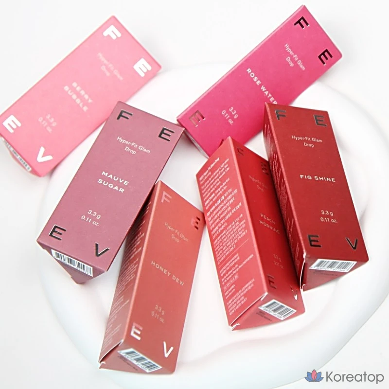 FEEV Hyper Fit Glam Drop Lip Gloss Mirror Glow Over Glow Lip Tint Multing Balm Lip Gloss Buildable Texture Makeup Warm Tone Volume Gloss Moisturizing Care Lip Wrinkle Plumping Color Glass Gloss, Fig Shine, 1 шт., фото 2