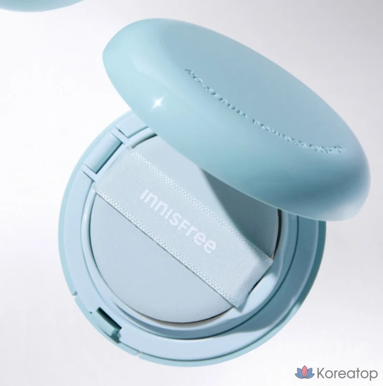 Пудра-кушон Innisfree No-Sebum Powder Cushion, 14 г, цвет слоновой кости (17N), 1 шт., фото 3