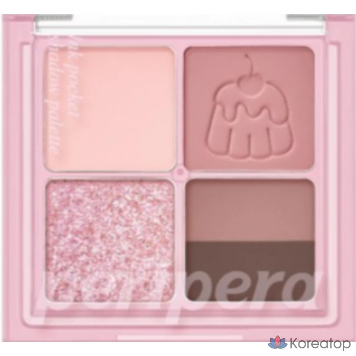 Палетка теней Peripera Pink Haguma Collection Ink Pocket Shadow Palette, 06 Signature Menu is Mute, 1 шт.