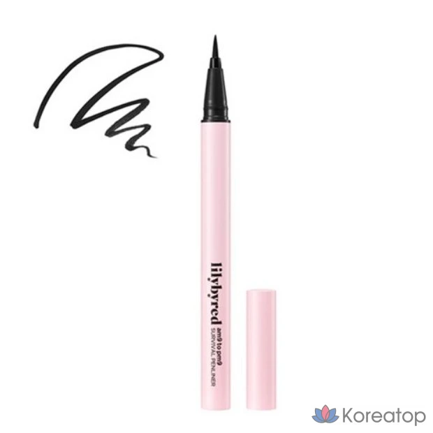 Lilybyred Nine to Nine Survival Pen Liner, 0.6g, 01 ЧЕРНЫЙ (матовый), 1 шт.