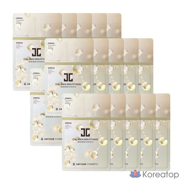 Двухэтапная маска для лица Jayjun Collagen Skin Fit, 20 листов