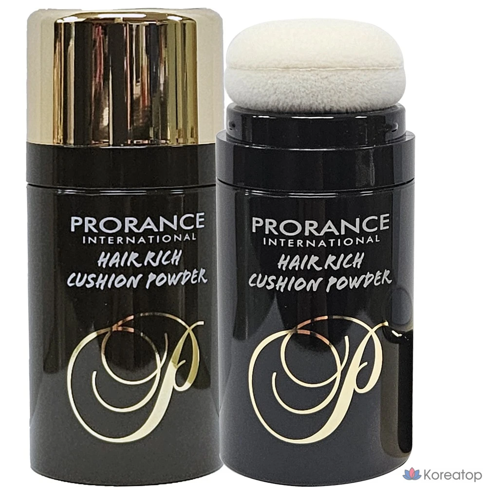 Пудра для волос Prorance Hair Rich Cushion Powder, 15 г, черная, № 02, черно-коричневая, 1 шт.
