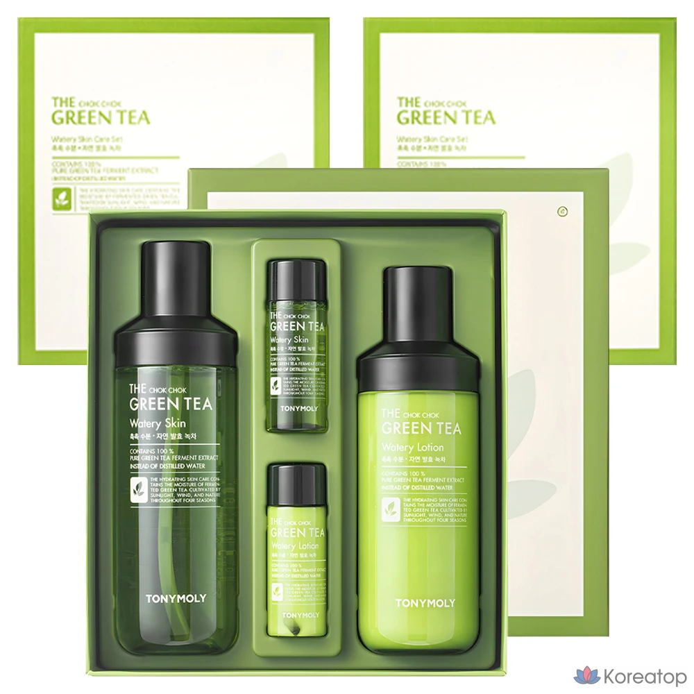 Набор увлажняющих средств Tony Moly The Chok Chok Green Tea Moisture, 2 предмета, 3 комплекта