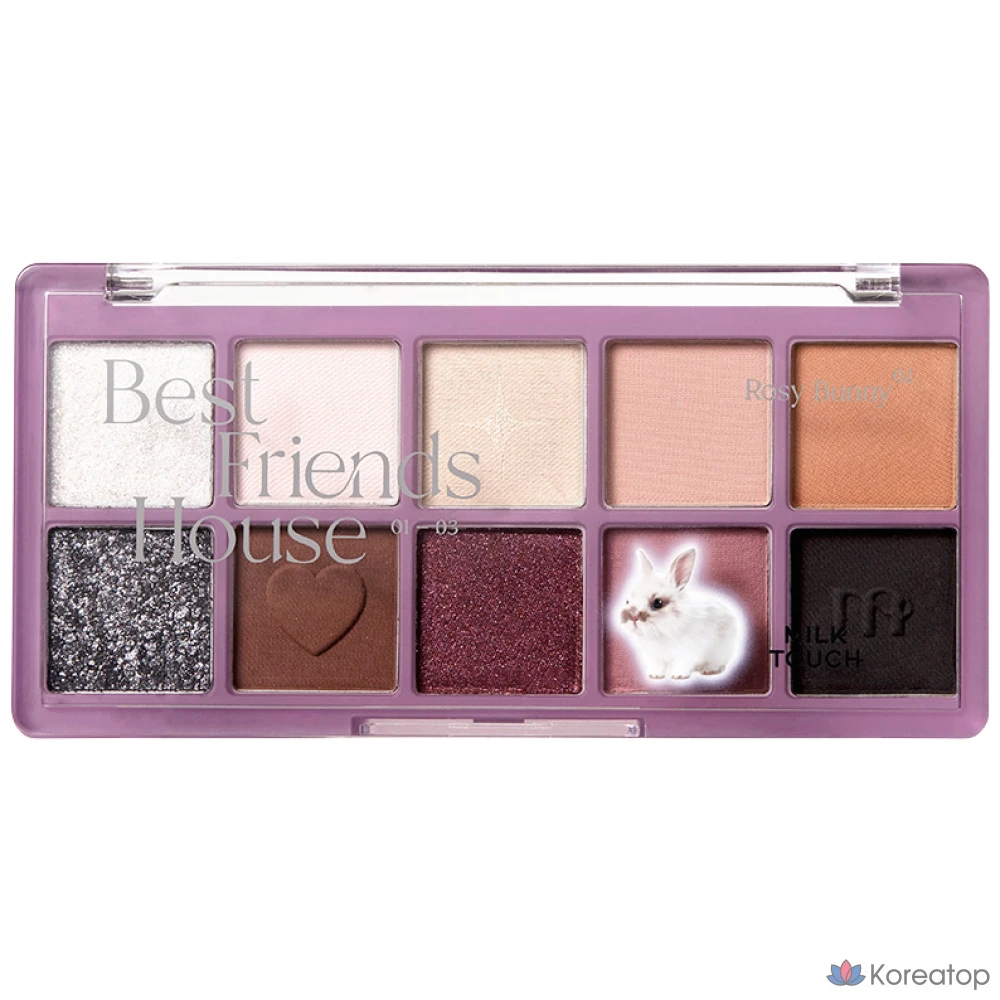 Палетка теней Milk Touch Be My Best Friends House Palette, 1 шт., № 2 Rosy Bunny
