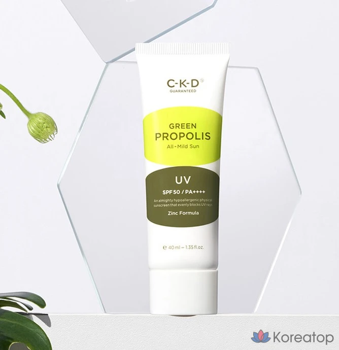 Солнцезащитный крем CKD Green Propolis All Mild Sunscreen SPF50+ PA++++, 1 шт., 40 мл