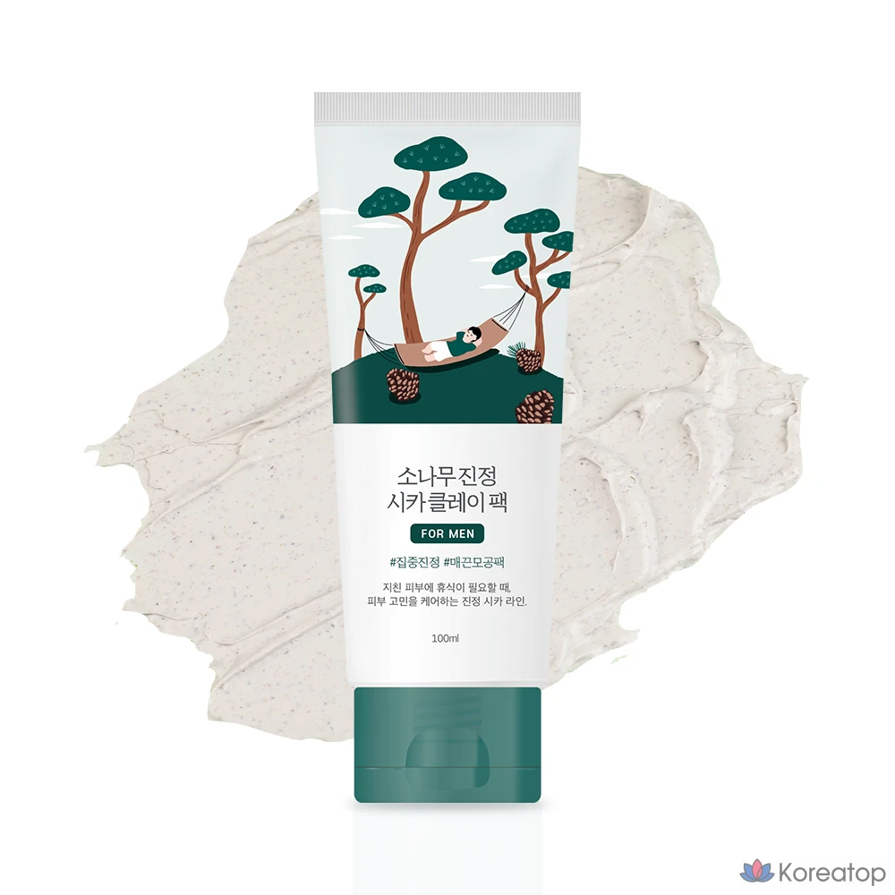 Глиняная маска Round Lab Pine Calming Cica Clay Pack, 100 мл, 1 упаковка.