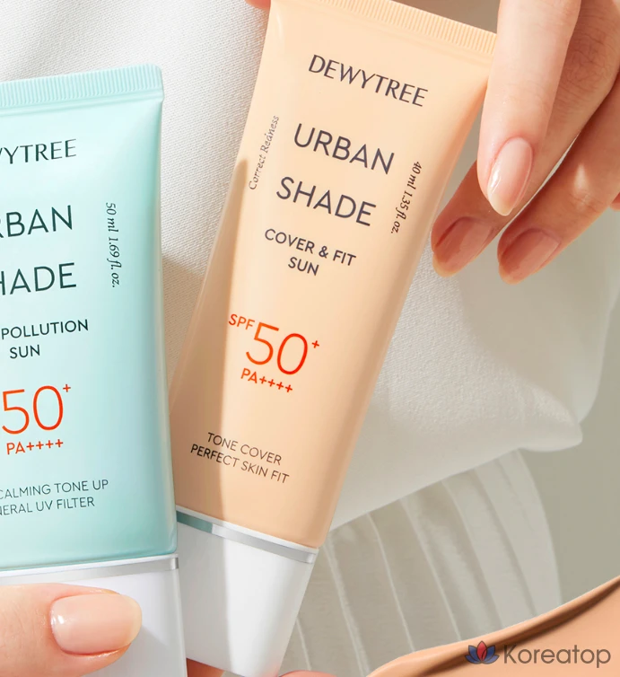 Набор Dewytree Urban Shade Cover & Fit Sunscreen SPF50+ PA++++ 40 мл + очищающее молочко 20 мл, 1 шт., фото 9
