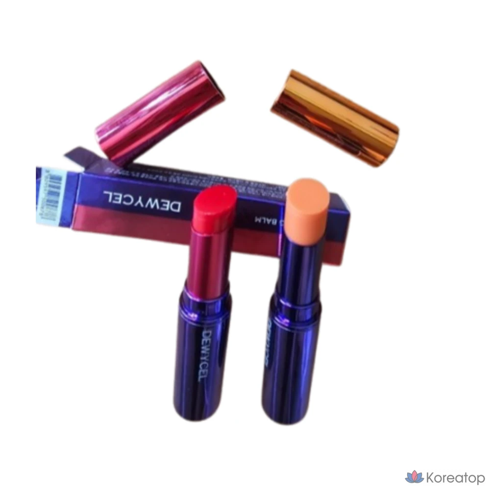 Dewycell Tinting Touring Balm Lip Balm Lipstick Lip Gloss Lip Tint Color Lip Moisturizing Lip Lip Makeup Lip Protection Lip Moisturizing Lip Care Lip Color Lip Makeup, 02. Rare Coral, 4.5g, 1 шт., фото 2