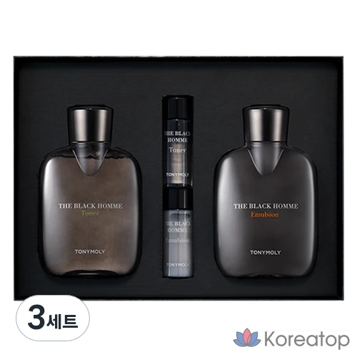 Набор из 3 комплектов: тоник Tony Moly The Black Homme 170 мл + 20 мл и эмульсия 170 мл + 20 мл.