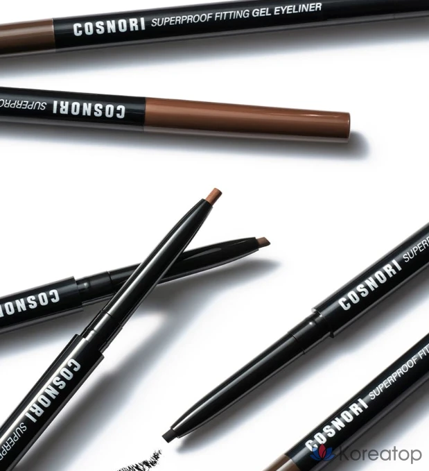 Гелевый карандаш для глаз Cosnori Superproof Fitting Gel Eyeliner Pencil 0.13g, 01 Vivid Black, 1 шт., фото 5