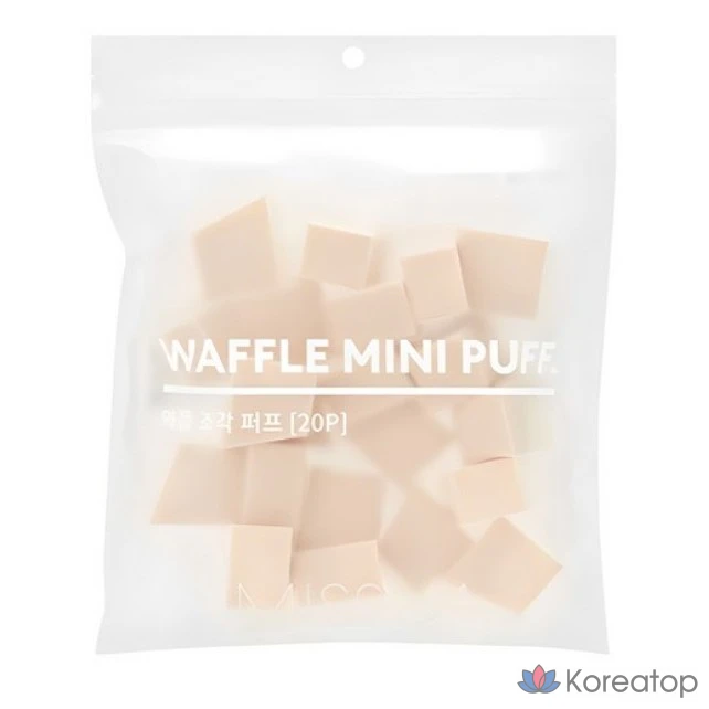MISSHA Waffle Piece Puff 20 шт., BEGIE (одноцветные), 1 шт.
