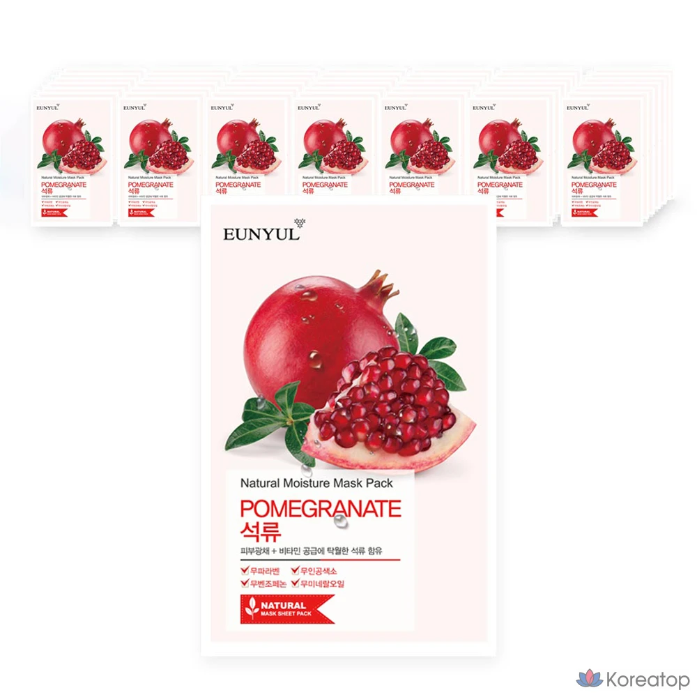 Маска для лица Eunyul с натуральным гранатом, 1 упаковка, 50 листов.