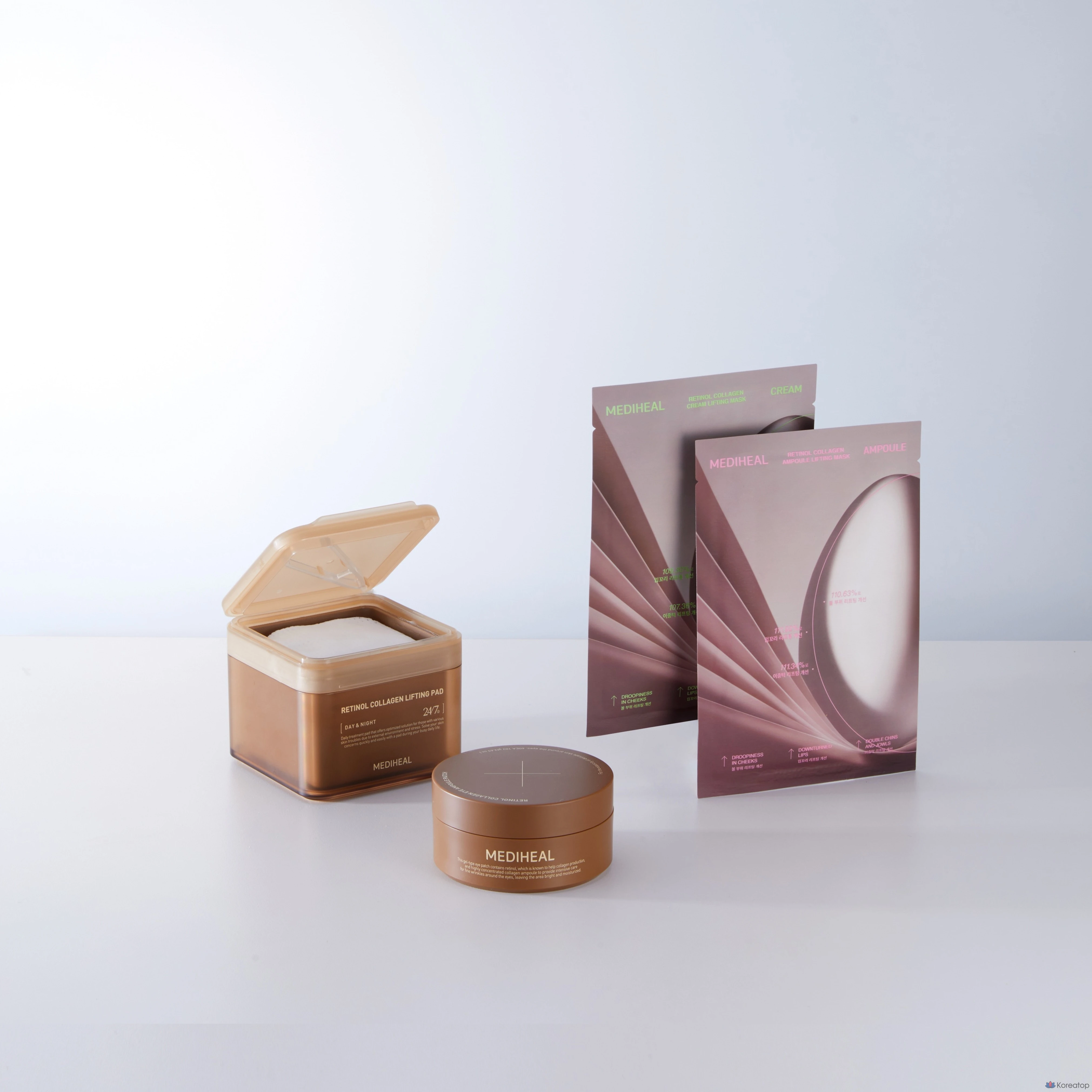 Ретиноловые коллагеновые подушечки Mediheal для повышения эластичности кожи, 180 мл, 100 листов, 1 шт.