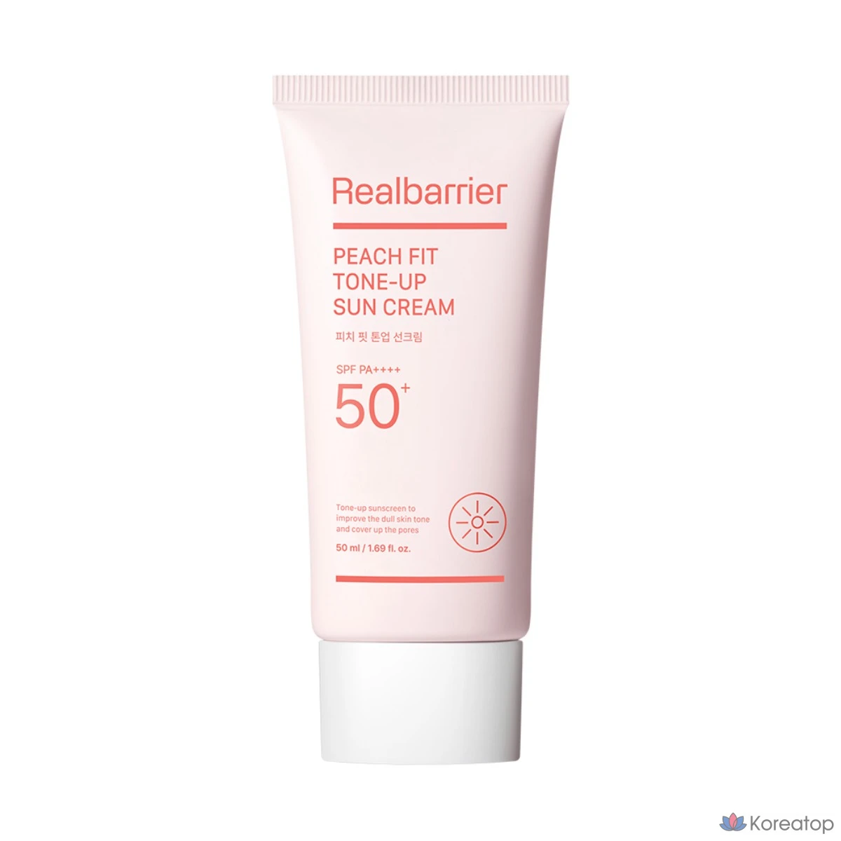 Солнцезащитный крем Real Barrier Peach Fit Tone-Up SPF50+ PA++++, 50 мл, 1 шт.