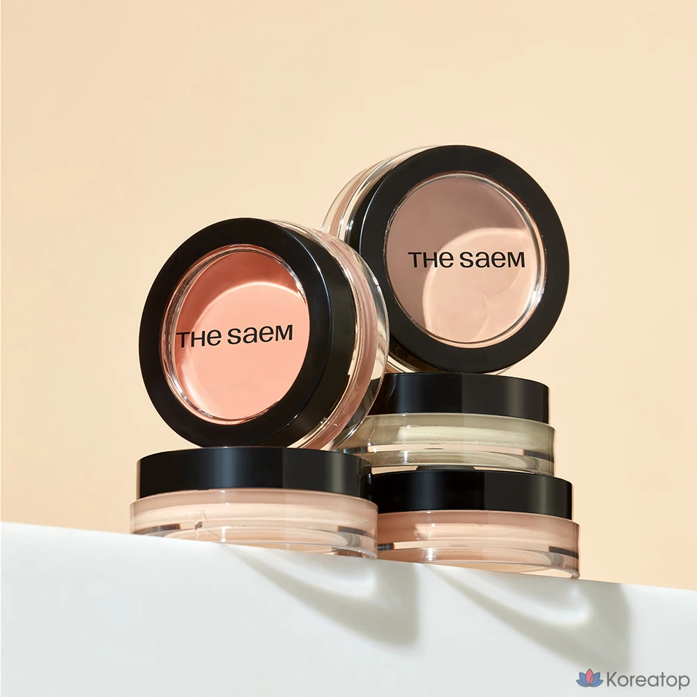 Консилер The Saem Cover Perfection Pot, 6 г, зелено-бежевый, 1 шт., фото 3