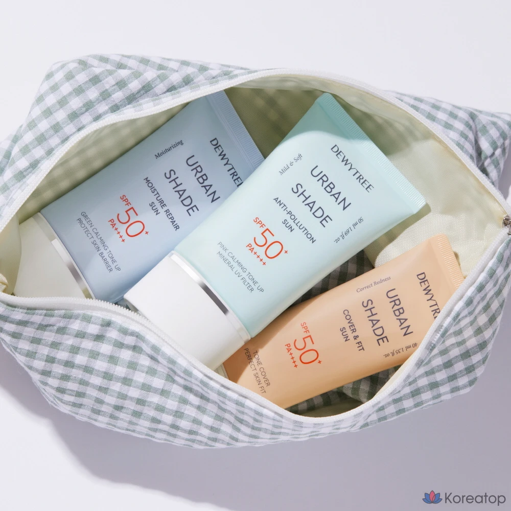 Набор Dewytree Urban Shade Anti-Pollution Sunscreen SPF50+ PA++++ 50 мл + 10 мл + Hi-Amino All Cleansing Milk 10 мл, 1 шт.