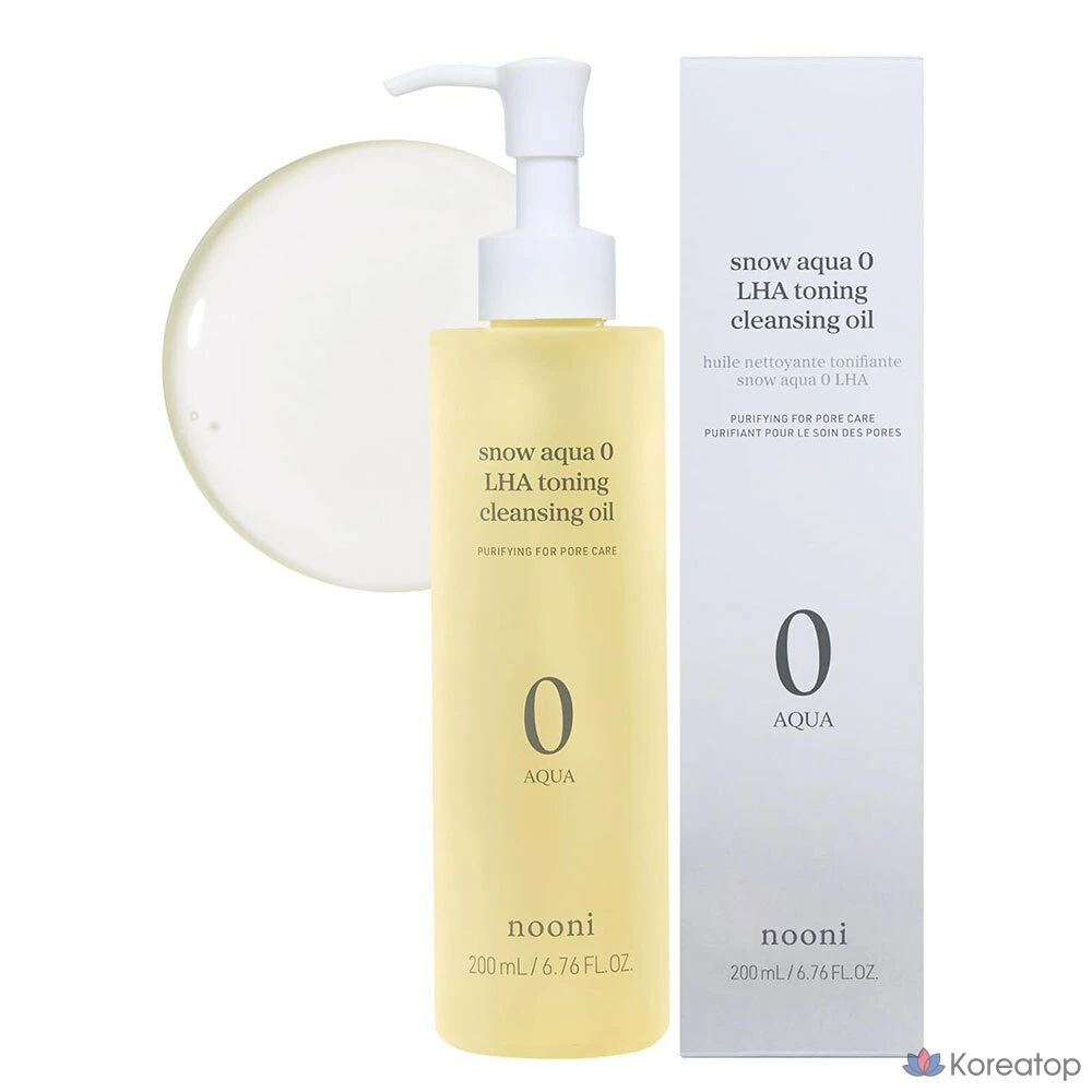 Тонизирующее очищающее масло Nuni Snow Aqua Zero Laha, 200 мл, 1 шт.