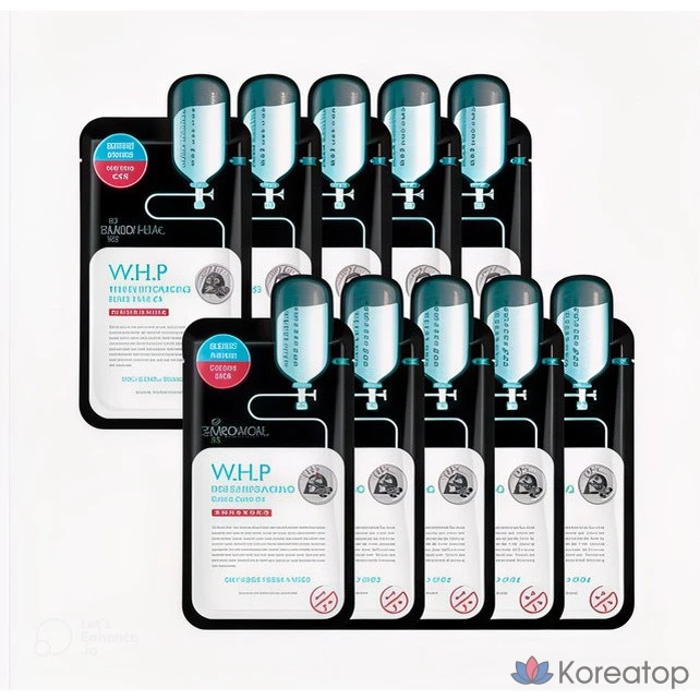 Mediheal W.H.P Black Mask EX, 10 штук, 1 шт.