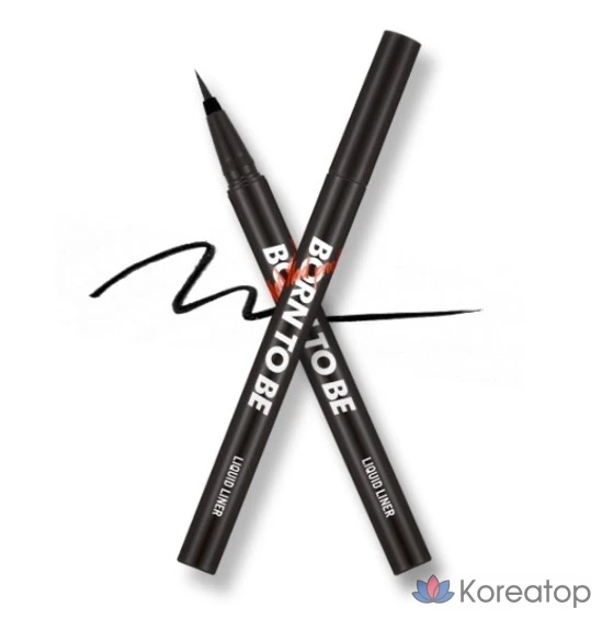 Жидкая подводка для глаз A'Pieu Born to Be Madproof, 0,6 г, 01 темно-черный, 1 шт., фото 2