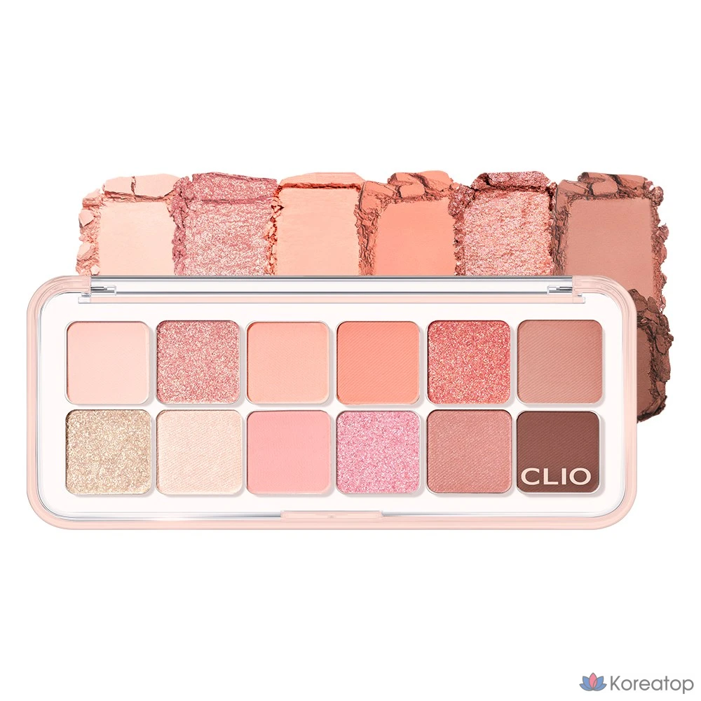 Палетка теней Clio Pro Eye Palette Air, 009 Персик, прессованное яблоко [Fropechanal Fruit], 1 шт.