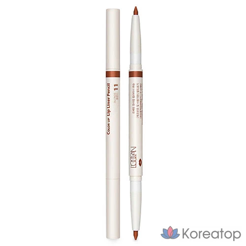 Карандаш для губ L'OCEAN Auto Dual Lip Liner 0,5 г, № 11, оттенок «Блондинка», 1 шт.