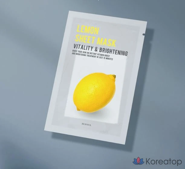 Набор масок для лица Eunyul Purity с лимоном, 1 упаковка, 120 штук., фото 2