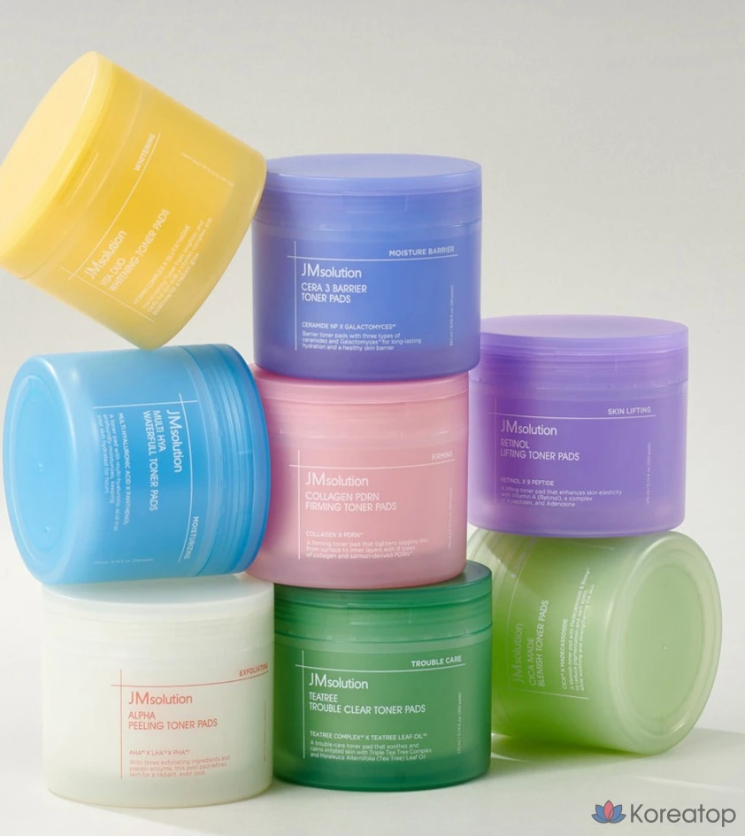 Тонизирующие подушечки JM Solution Collagen PDRN для укрепления кожи, 170 мл, 1 упаковка, 100 листов.